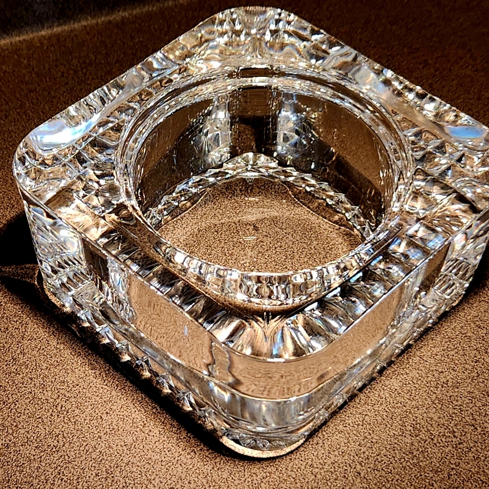 Cristal D"Arques 4x4 Trinket Dish or Candle Holder